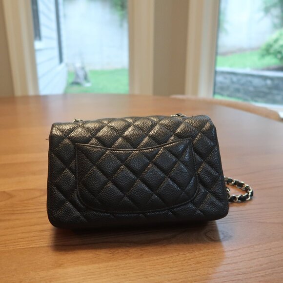 Chanel Caviar Mini Flap Bag Silver Hardware - Picture 6 of 11